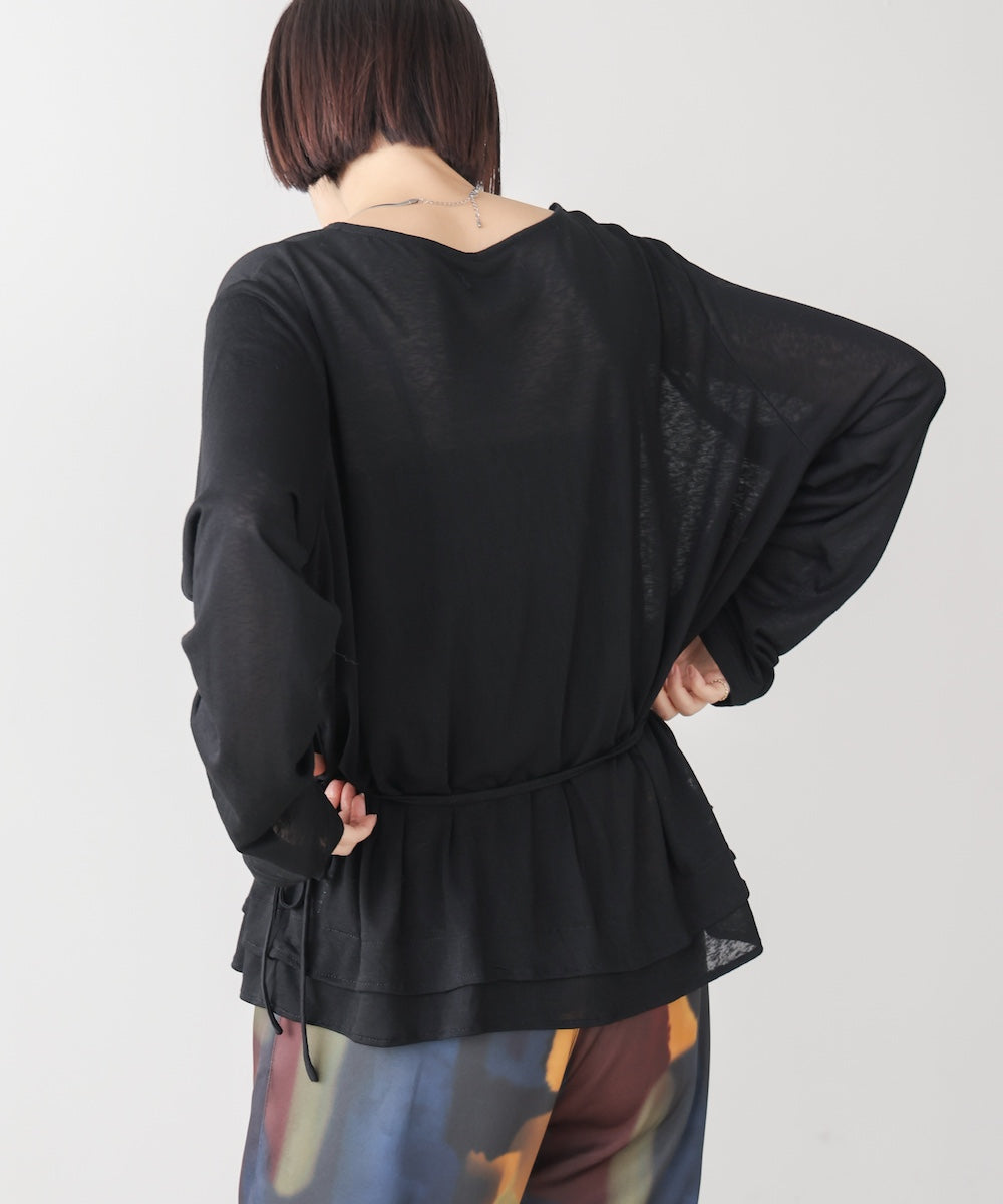 【WEB限定】オーバーサイズシアーウエストマークトップス