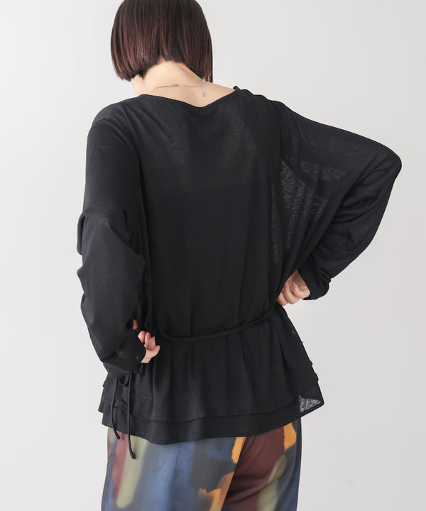 【WEB限定】オーバーサイズシアーウエストマークトップス