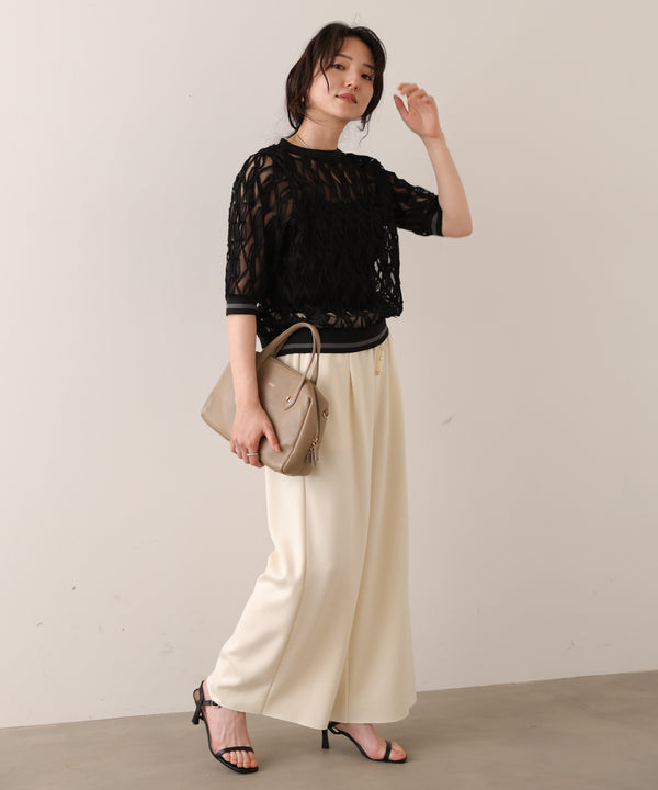 パウンドストレッチセミワイドパンツ