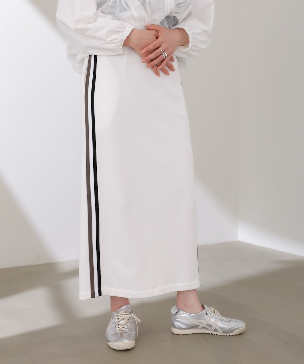 ストロングコットン裏毛サイドラインスカート