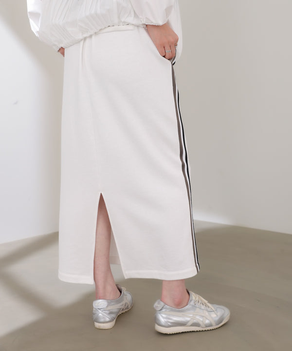 ストロングコットン裏毛サイドラインスカート