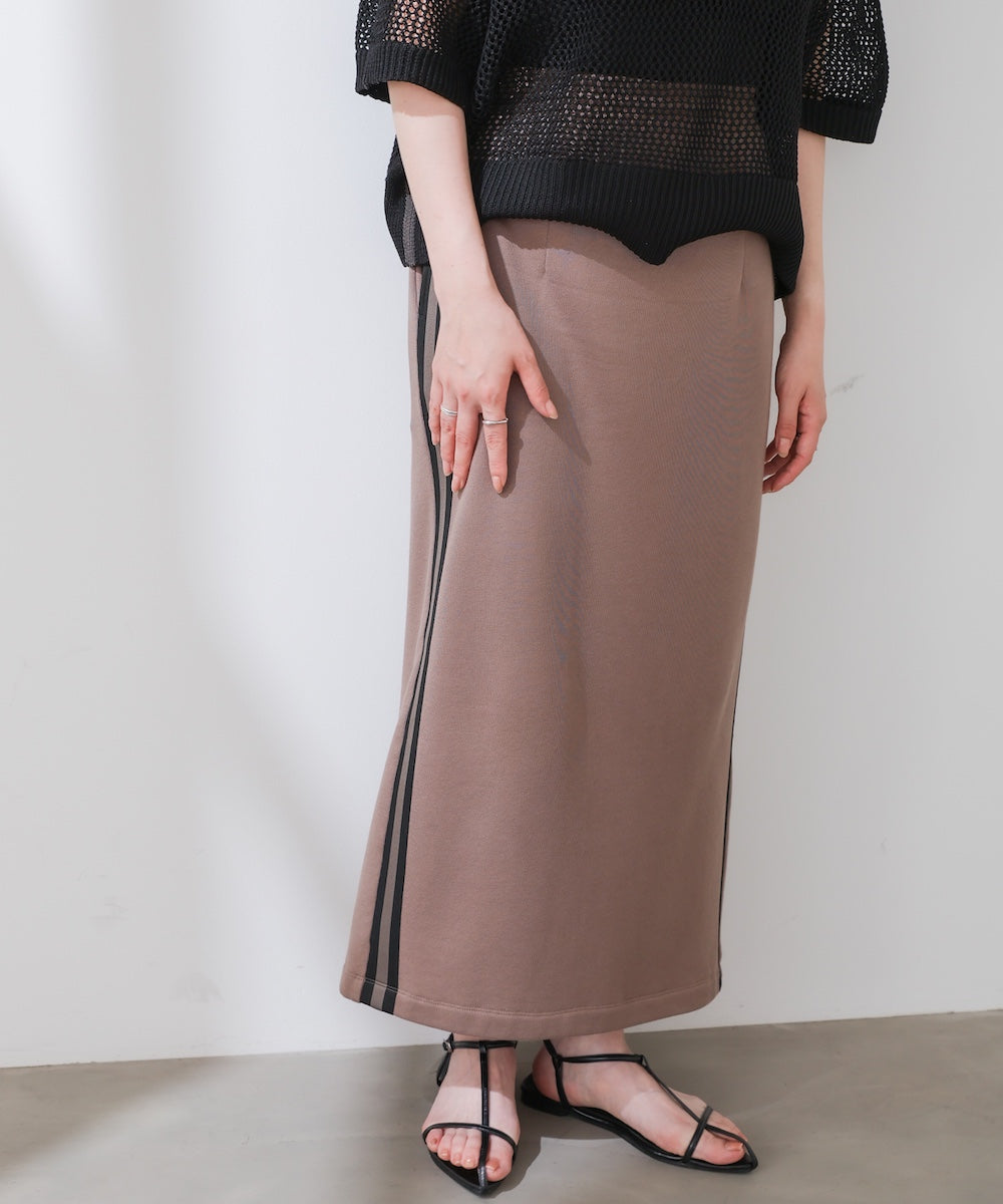 ストロングコットン裏毛サイドラインスカート