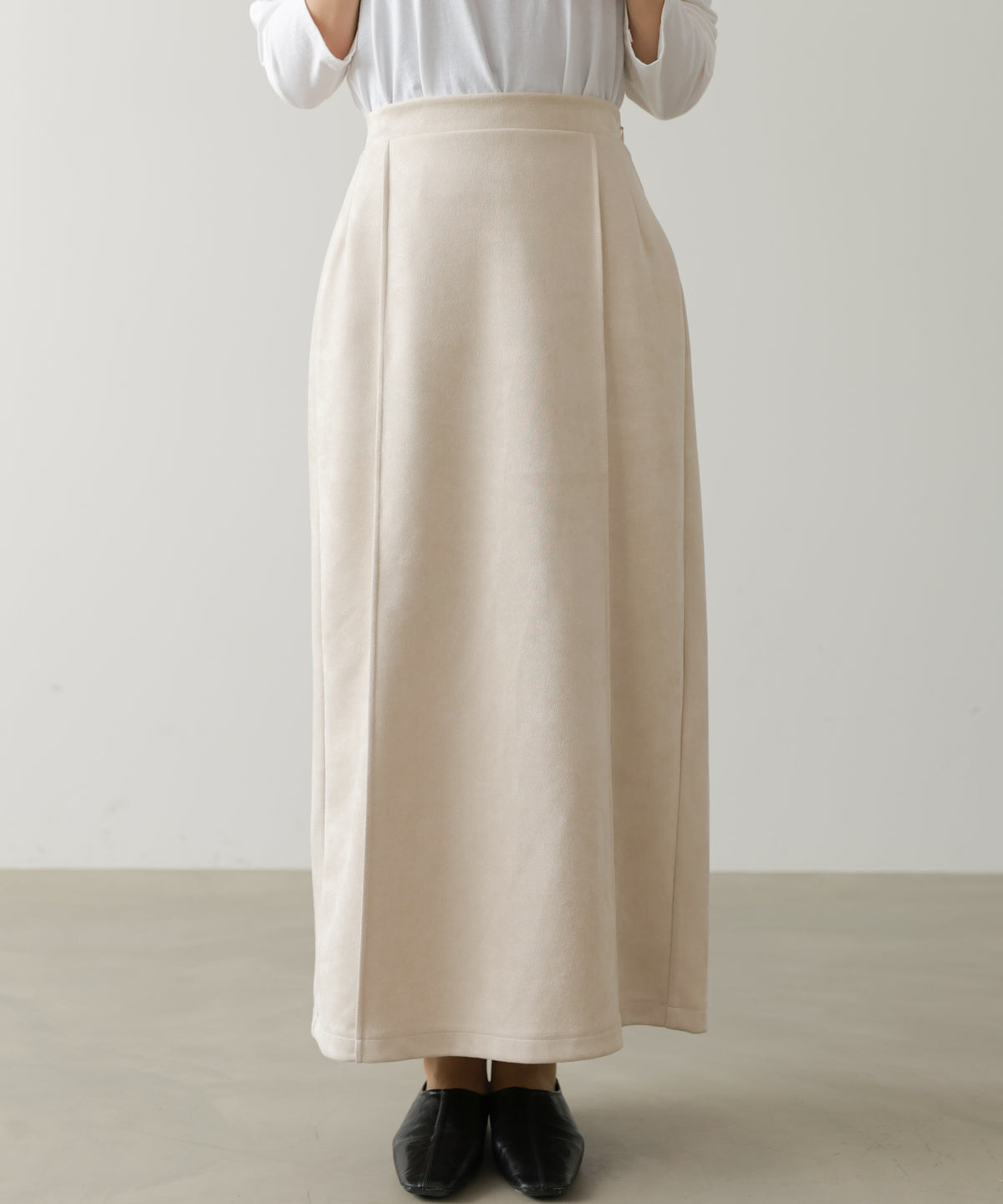 【選べるタイプ】スウェードロングスカート