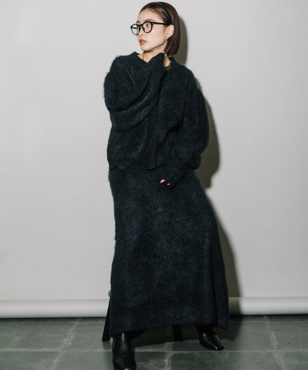 KEGAKI HALF CARDIGAN KNIT SKT