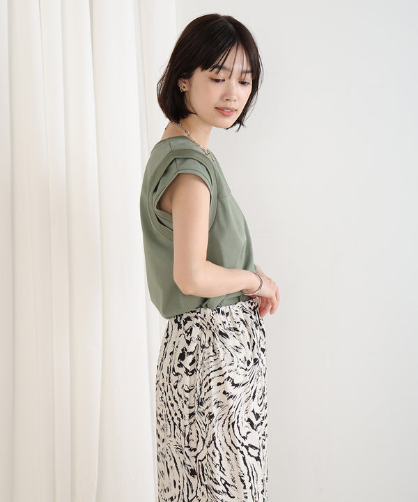 【DRY COTTON 】リブスリーブプルオーバー