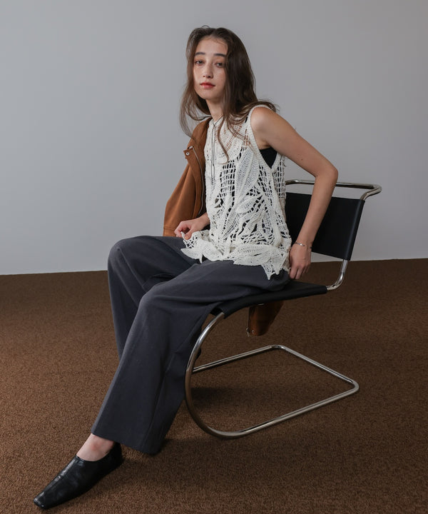 モールヤーンクロシェチュニックベスト