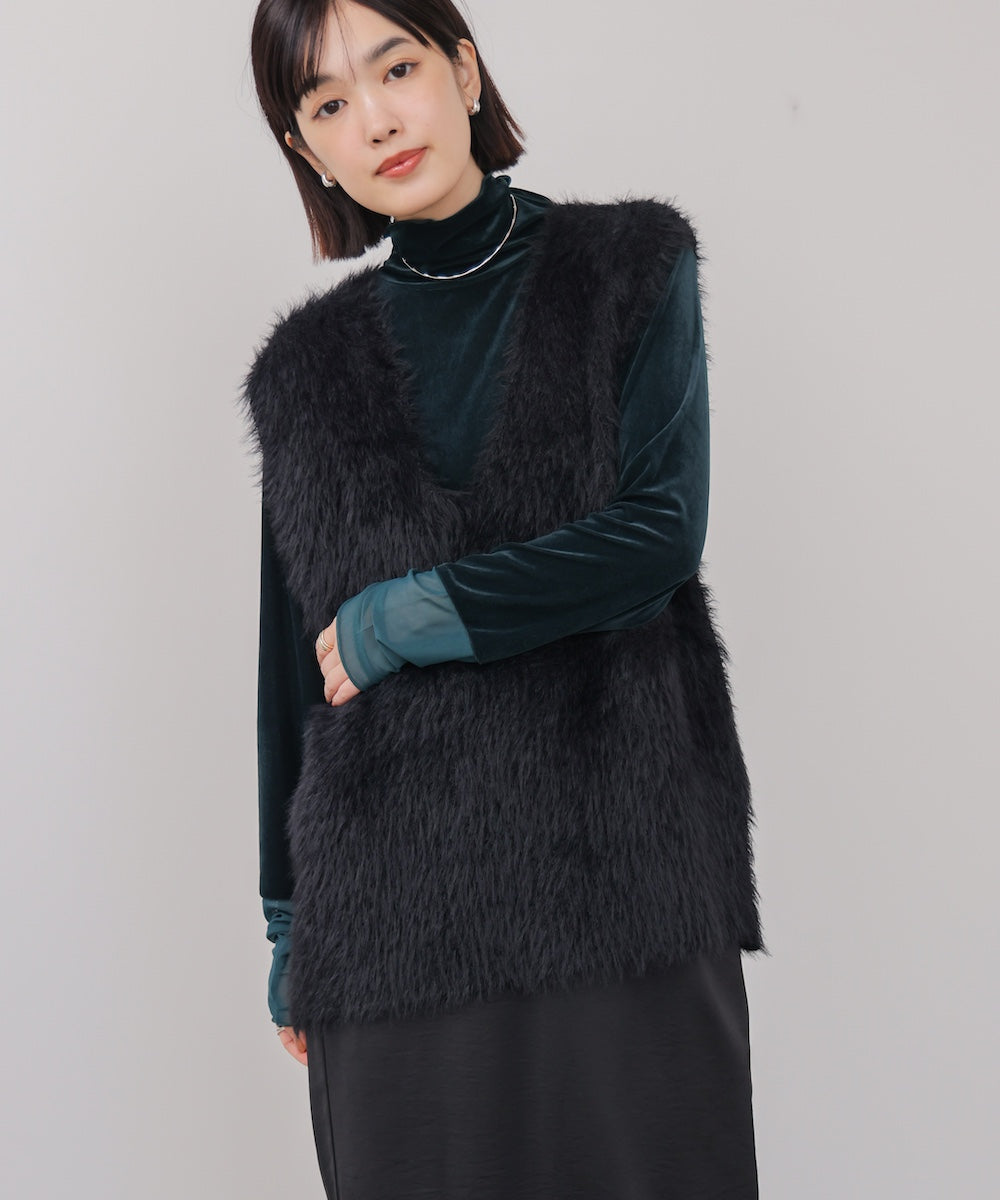 ソウバリシャギーニットベスト