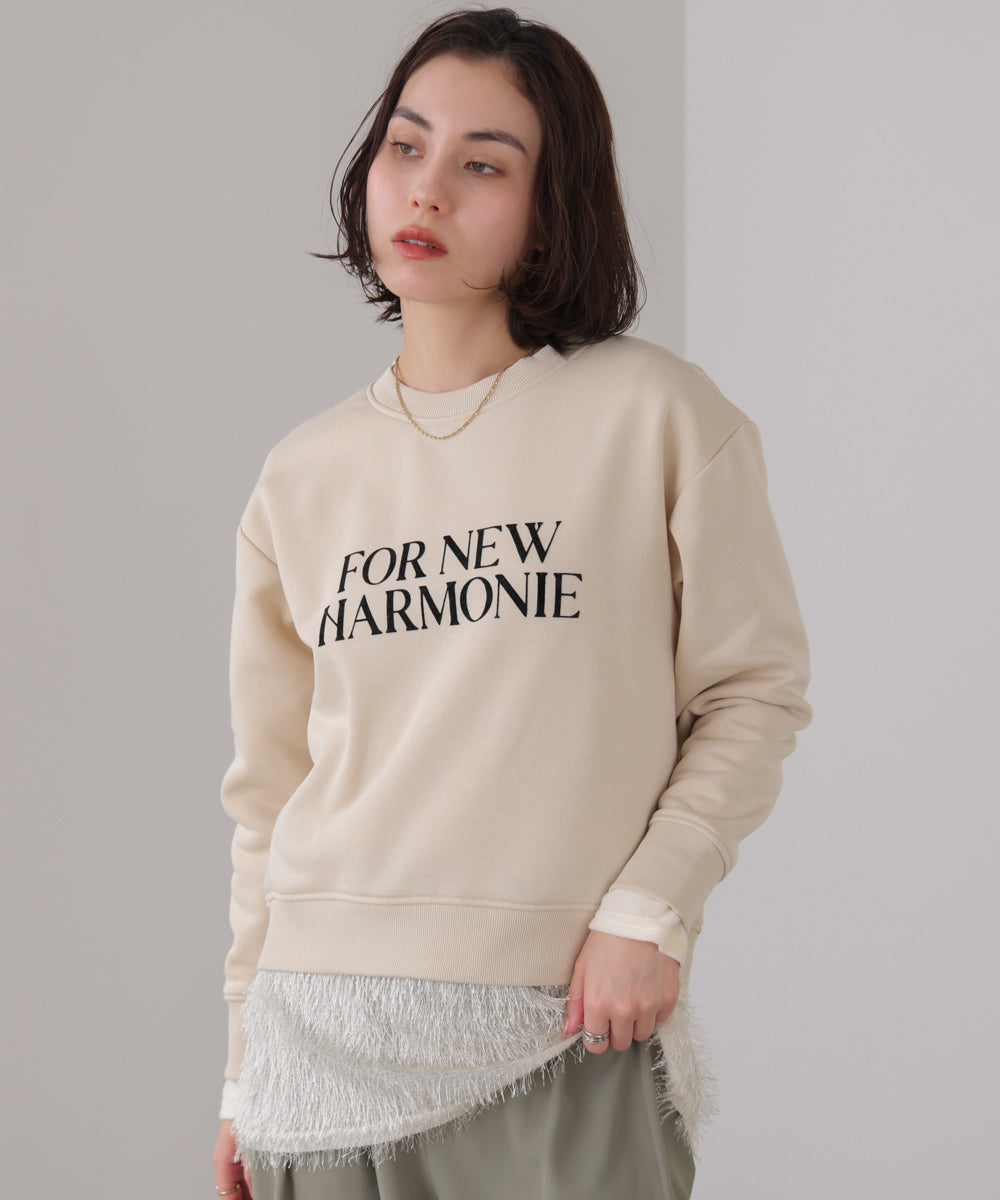 裏起毛レタリングロゴプルオーバー