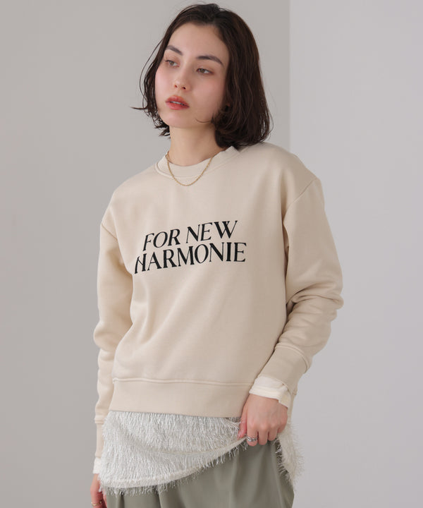 裏起毛レタリングロゴプルオーバー