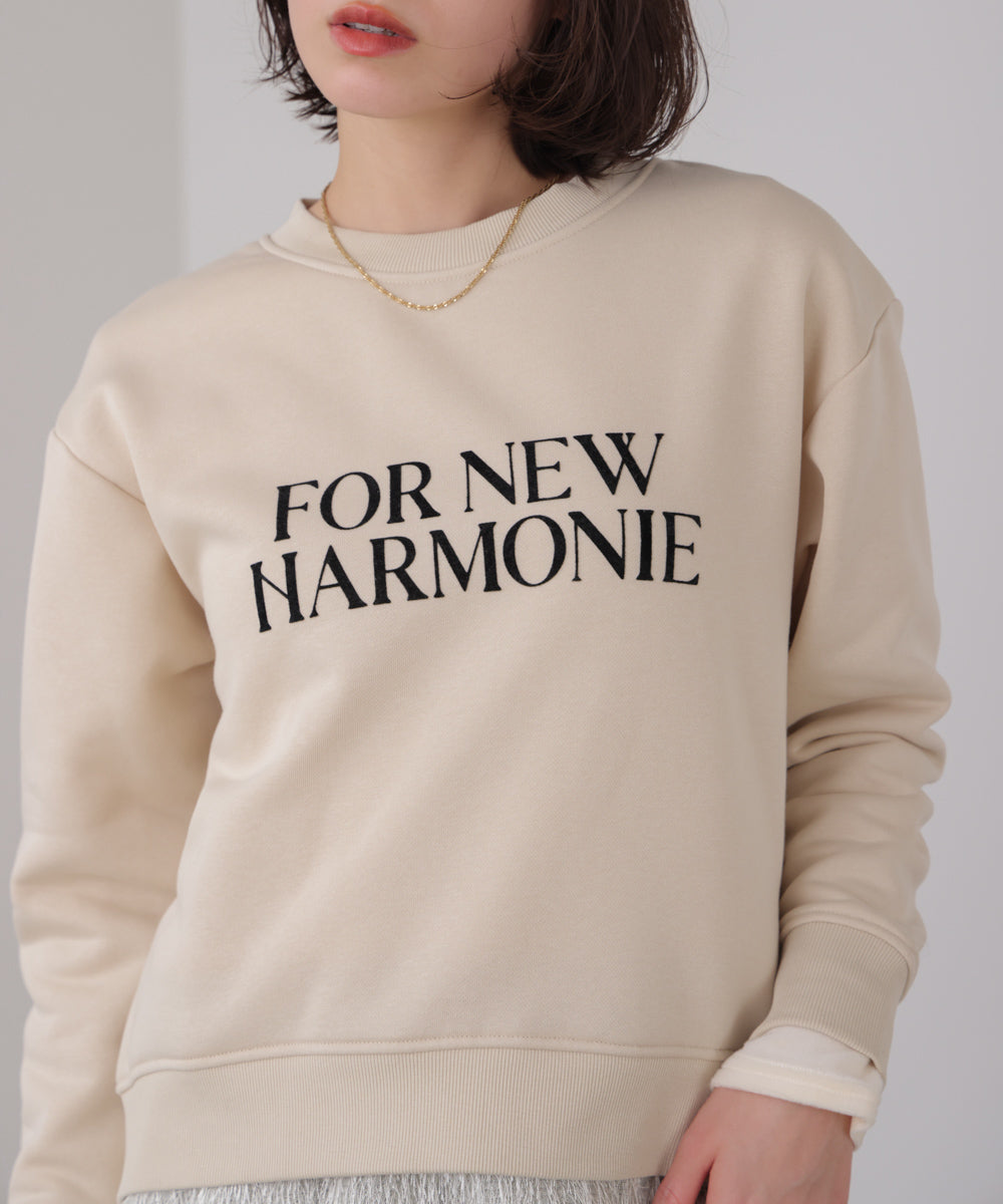 裏起毛レタリングロゴプルオーバー