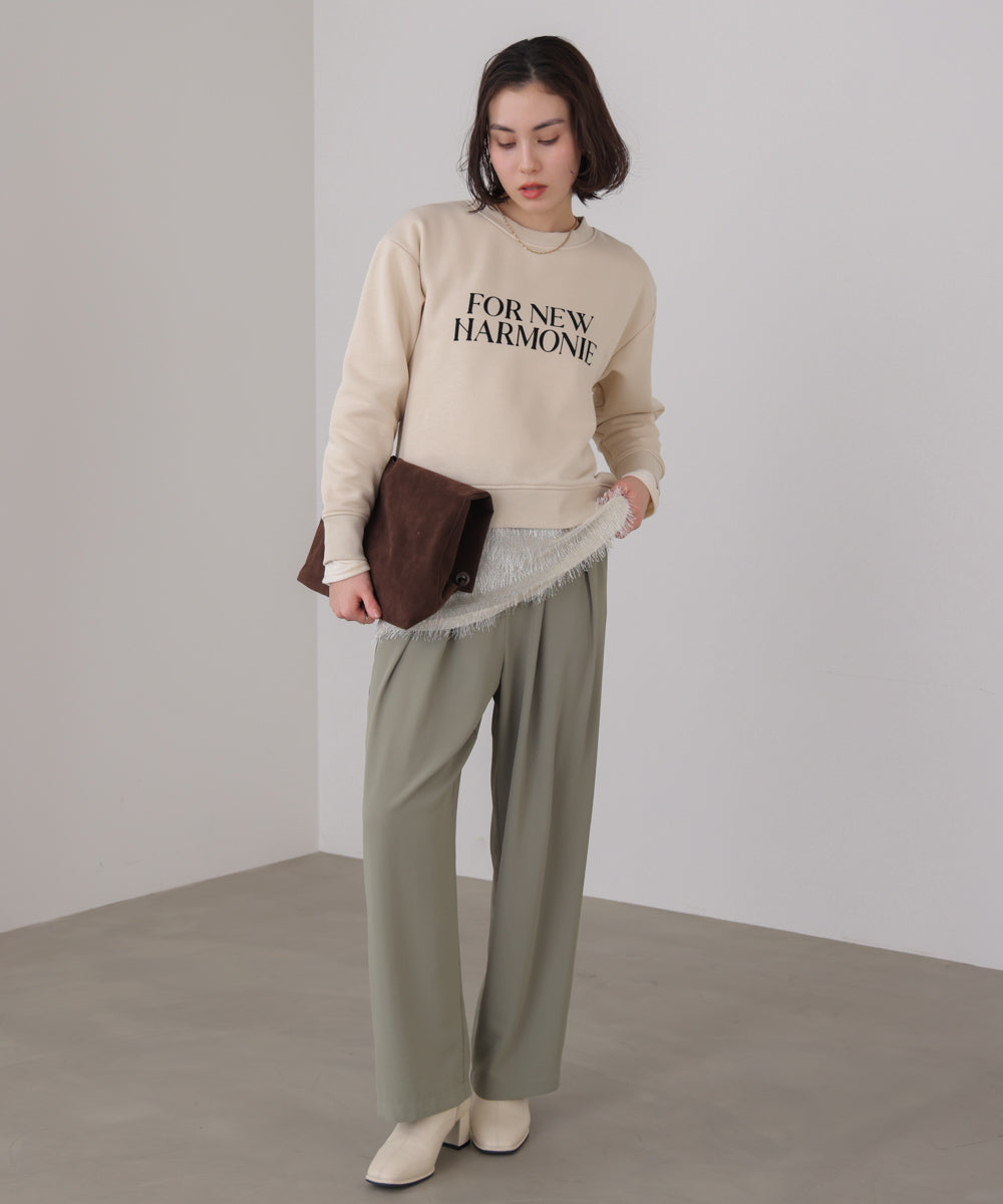 裏起毛レタリングロゴプルオーバー