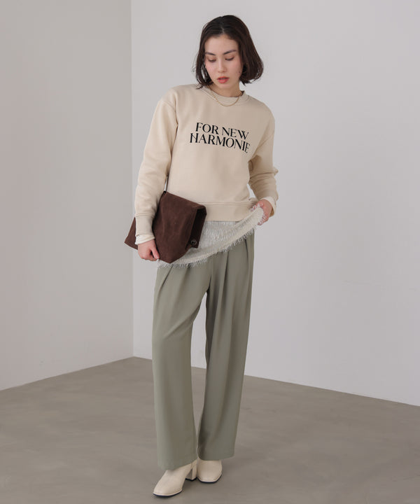 裏起毛レタリングロゴプルオーバー