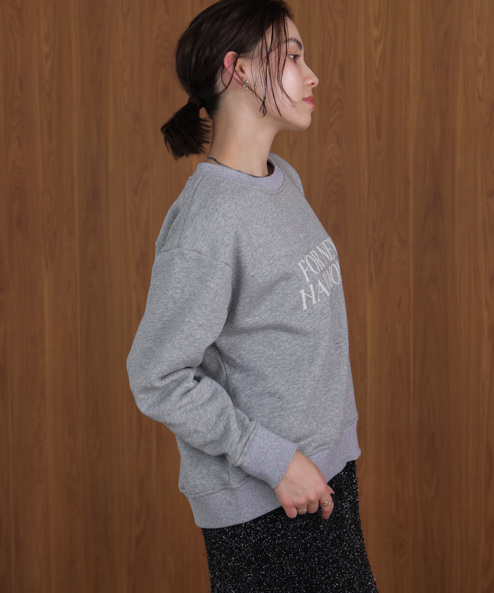 裏起毛レタリングロゴプルオーバー