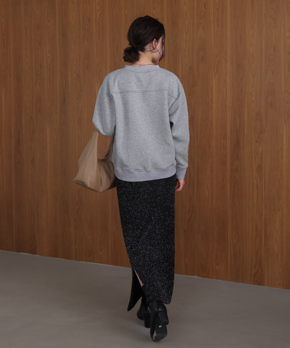 裏起毛レタリングロゴプルオーバー