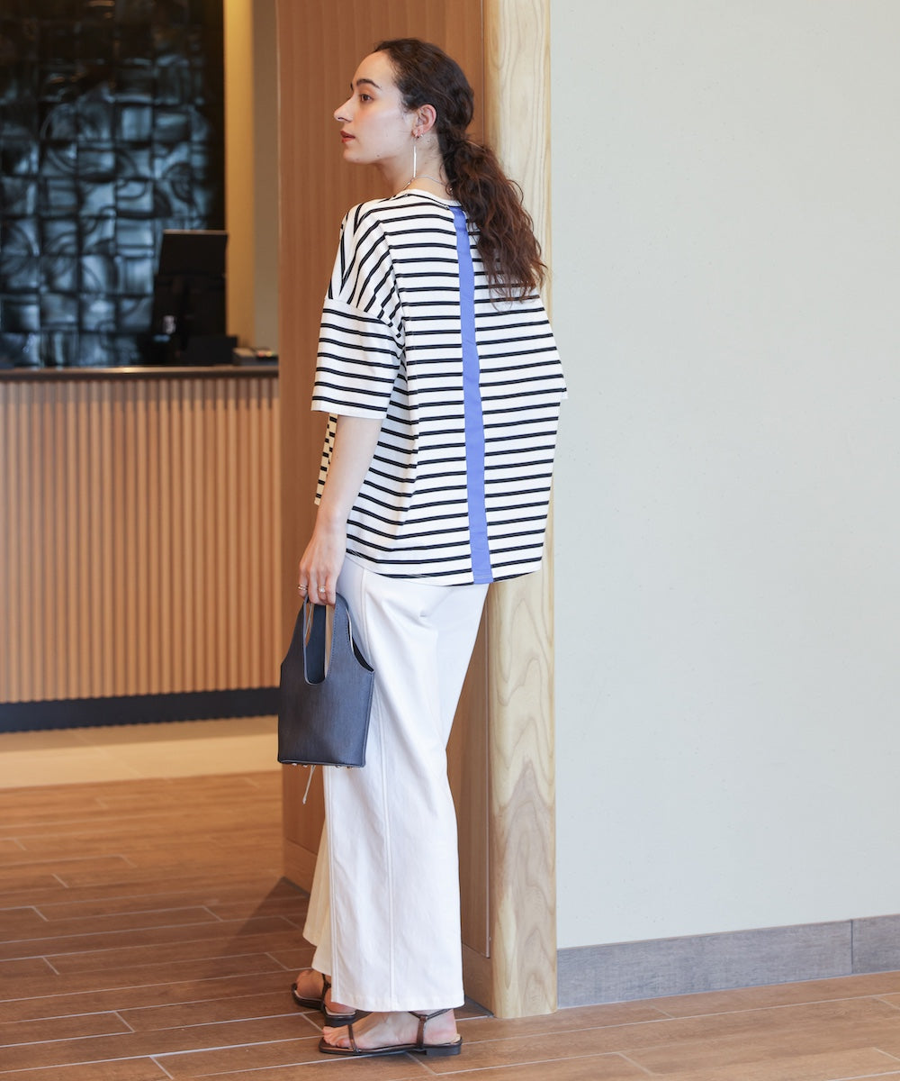 ＷシルケットバックシャイニーラインロゴＴ