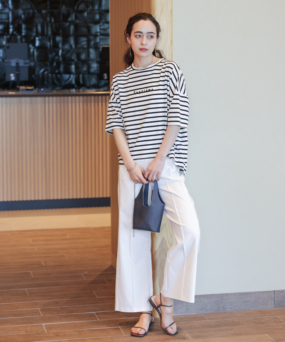ＷシルケットバックシャイニーラインロゴＴ