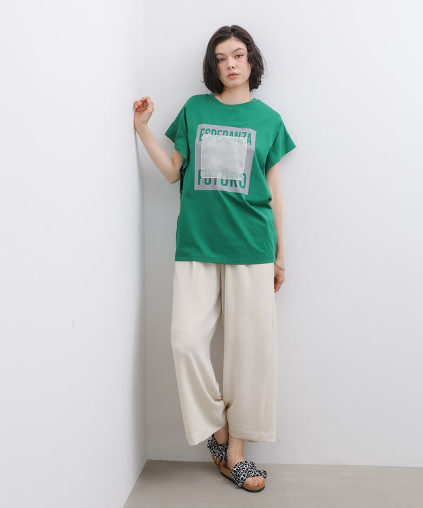 メタリックプリントＴシャツ