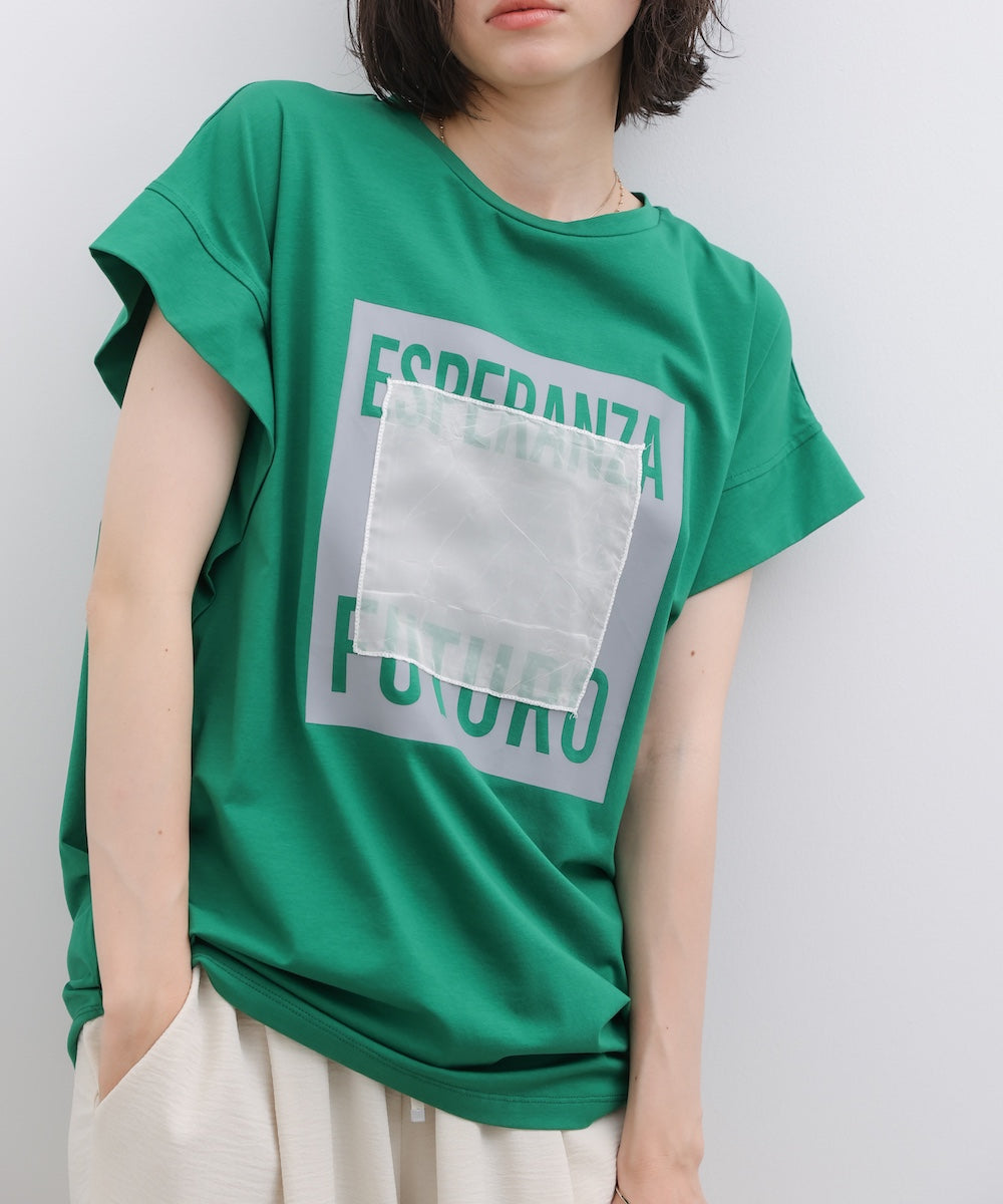 メタリックプリントＴシャツ［6/10発送予定］