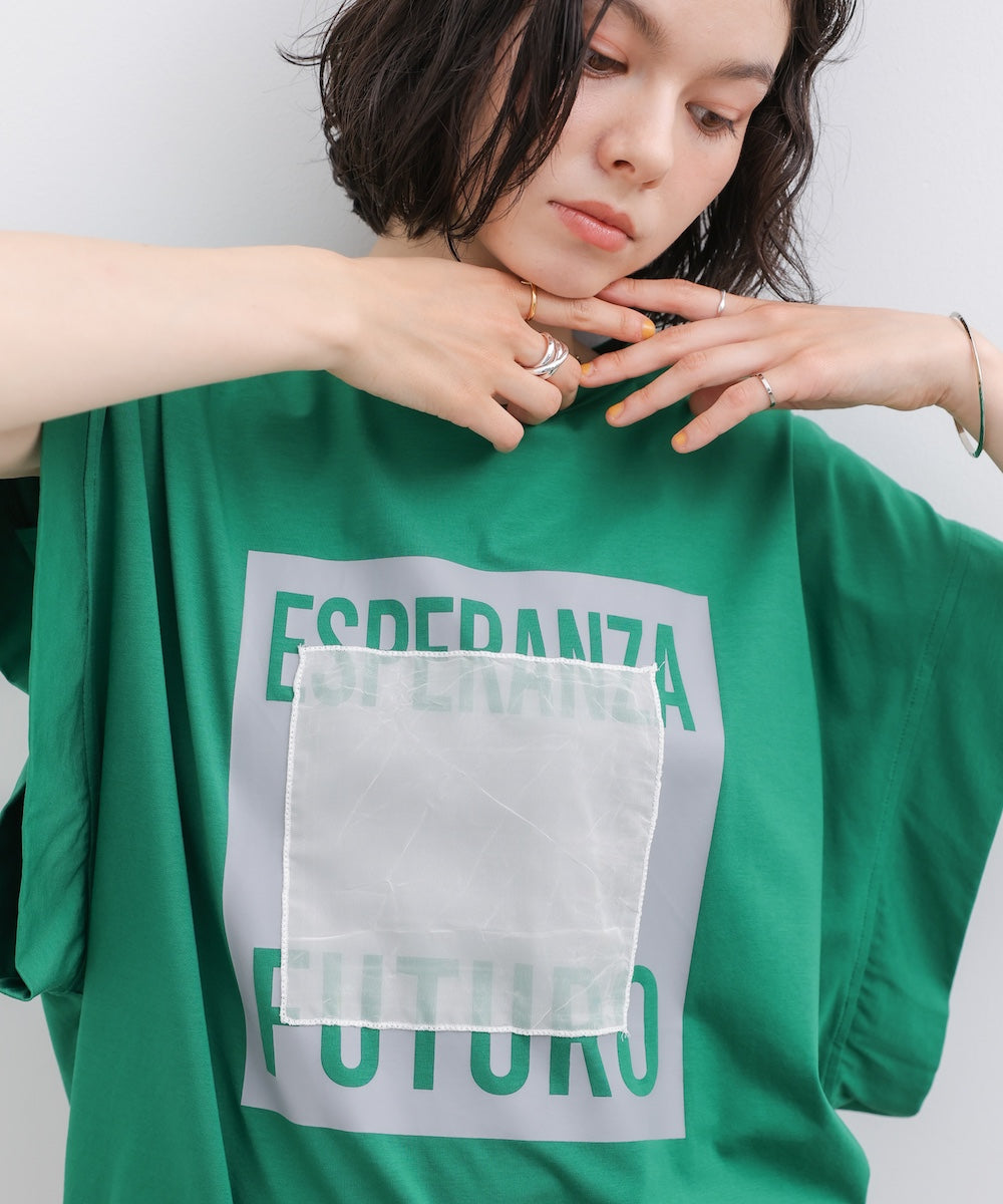 メタリックプリントＴシャツ