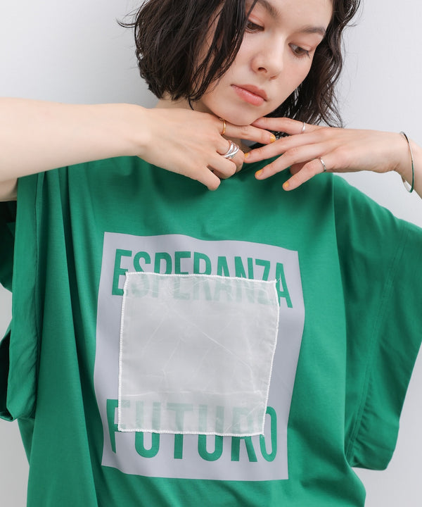メタリックプリントＴシャツ