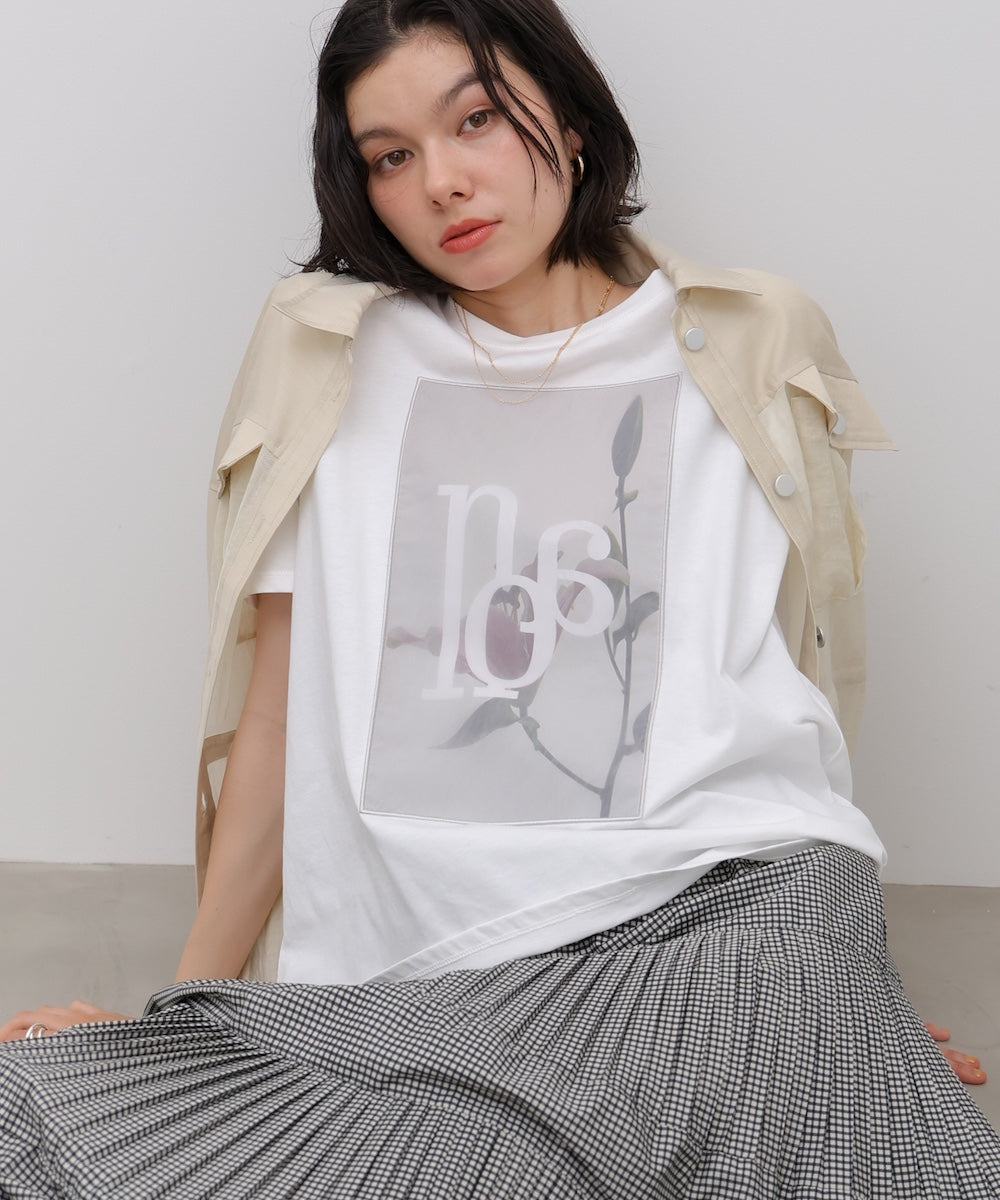 フラワーロゴプリントTee
