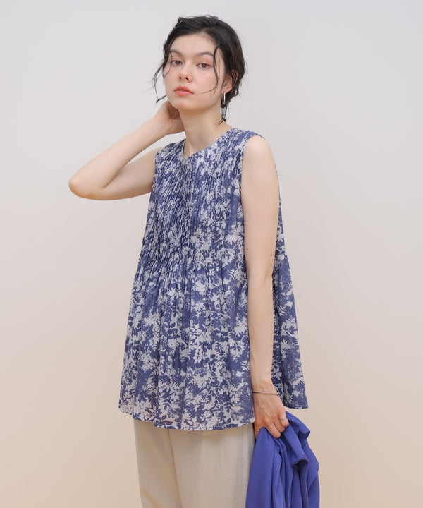 フラワーピンタックブラウス［6/10発送予定］