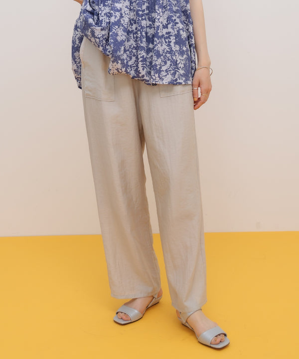 ウエストドロストパンツ