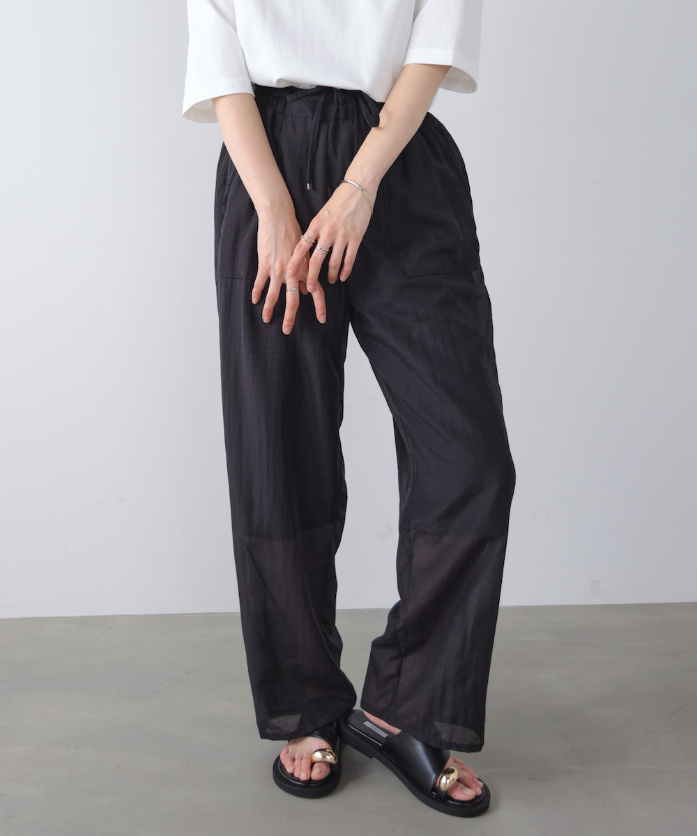 ウエストドロストパンツ