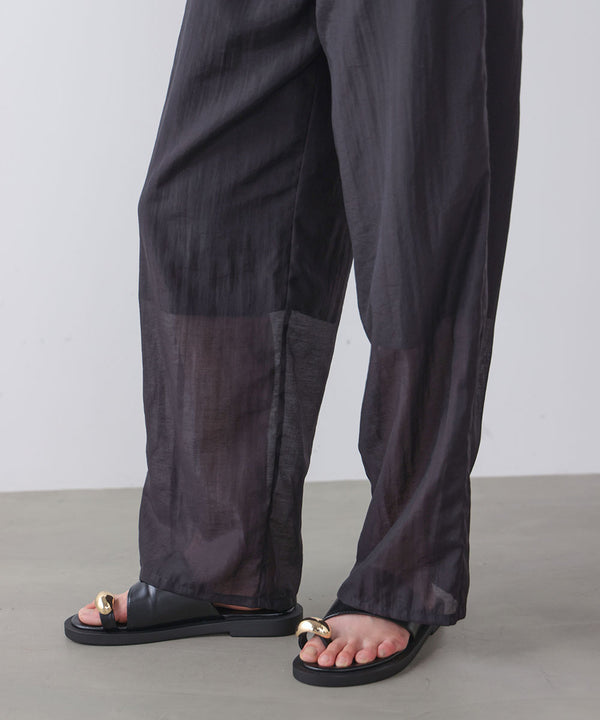 ウエストドロストパンツ