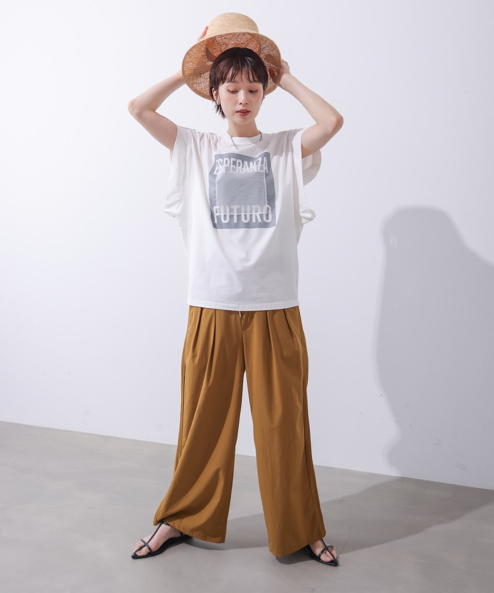 【接触冷感】脇ピンタックパンツ