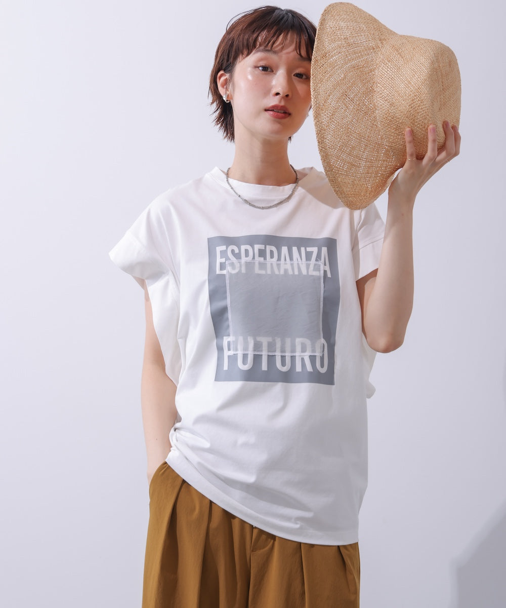 メタリックプリントＴシャツ