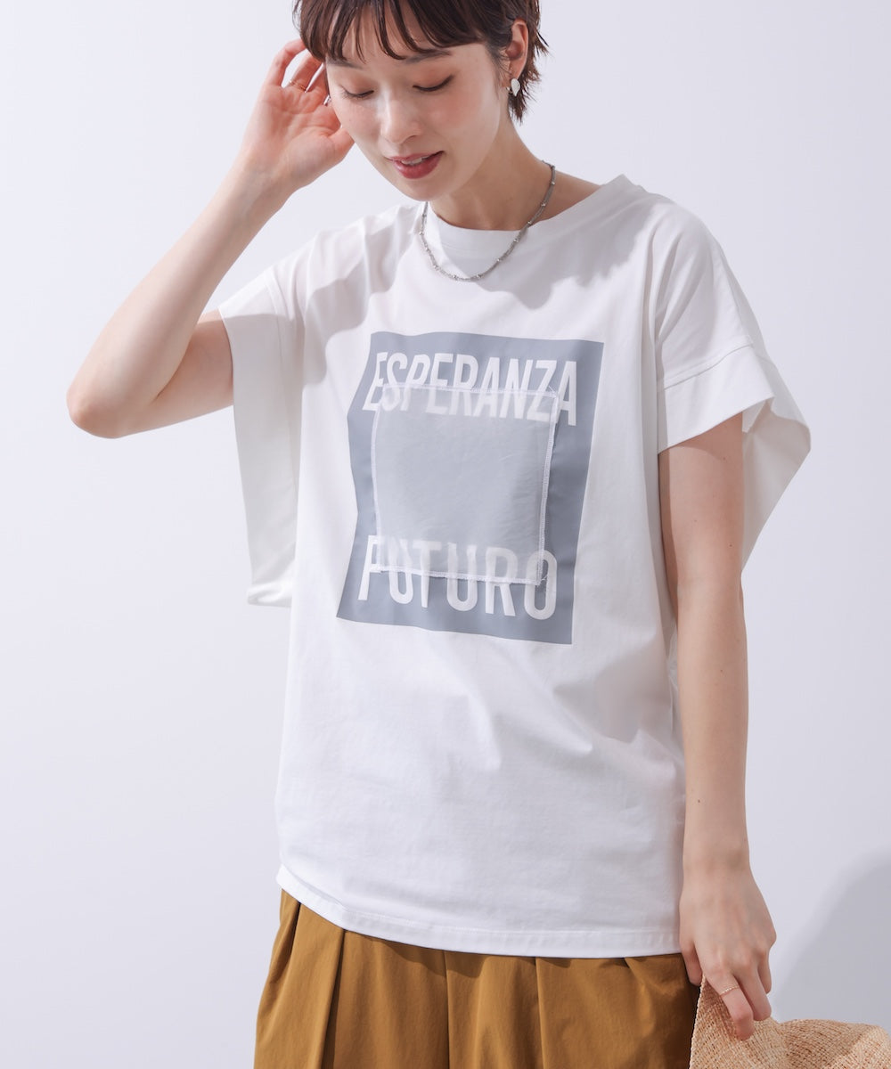 メタリックプリントＴシャツ