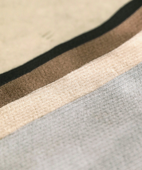 18G保湿リブ切替ラウンドプルオーバー