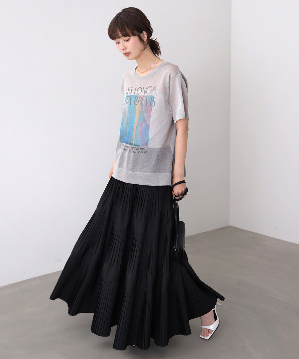 ニットプリントプルオーバー