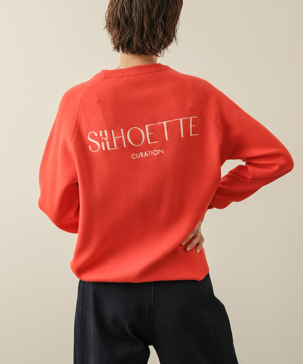 スウエットライク刺しゅうニット［10/23発送予定］