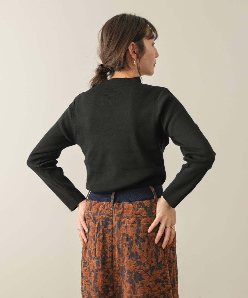 ハイネック総針ニットプルオーバー［10/22発送予定］