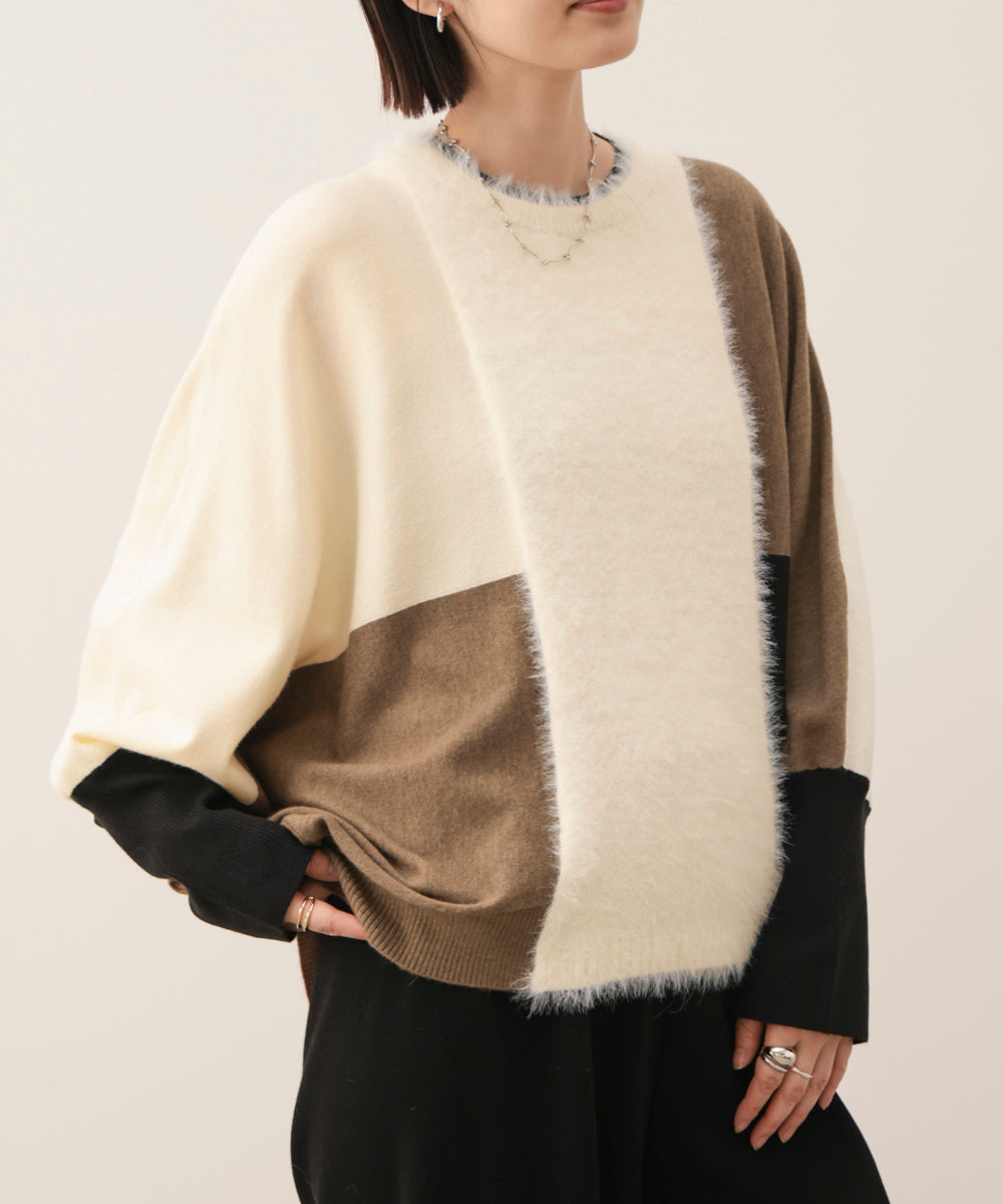 ブロックマルチカラーニット［10/30発送予定］
