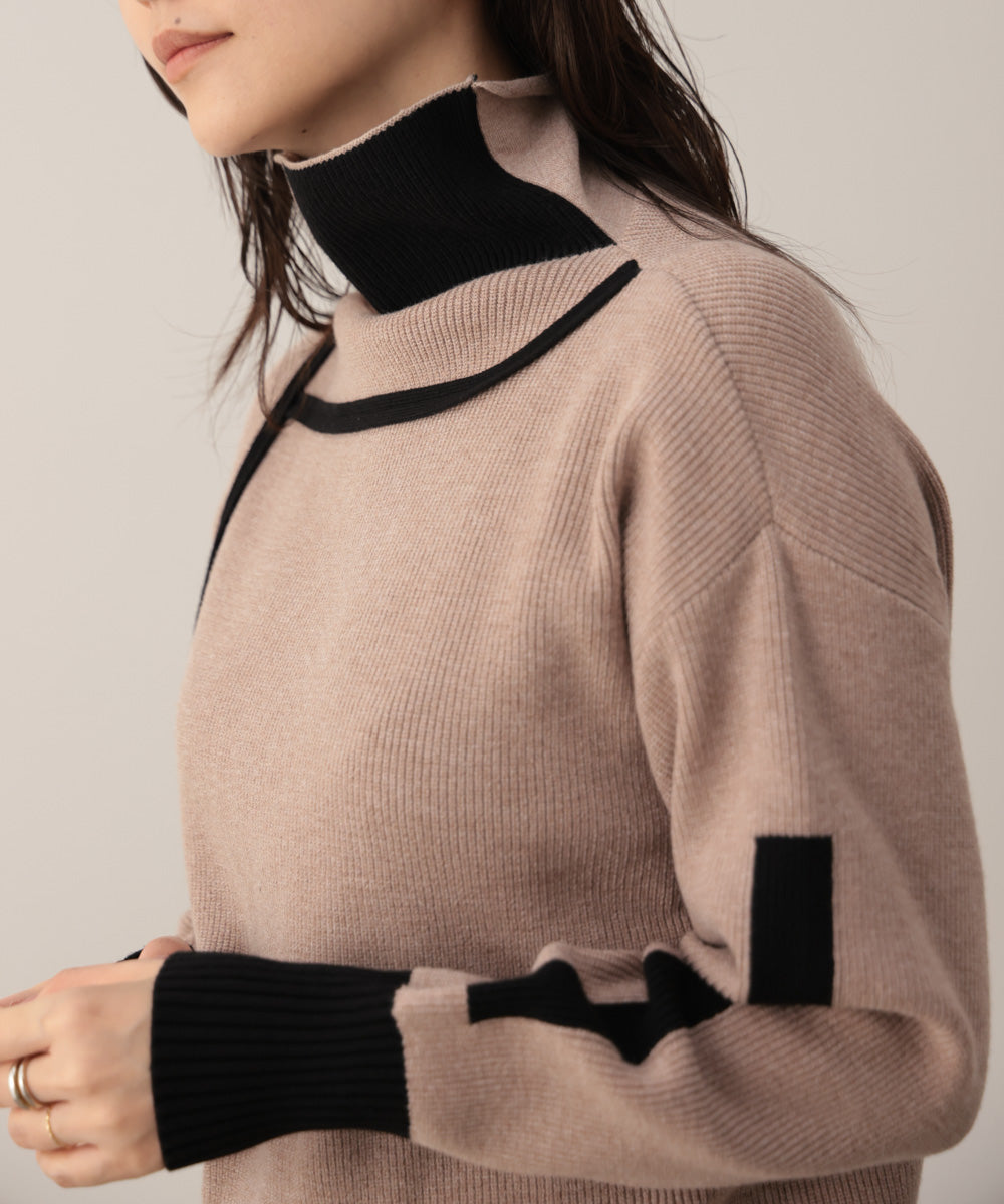 アシメラインニット［11/10発送予定］