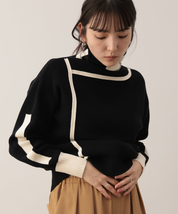 アシメラインニット［11/10発送予定］
