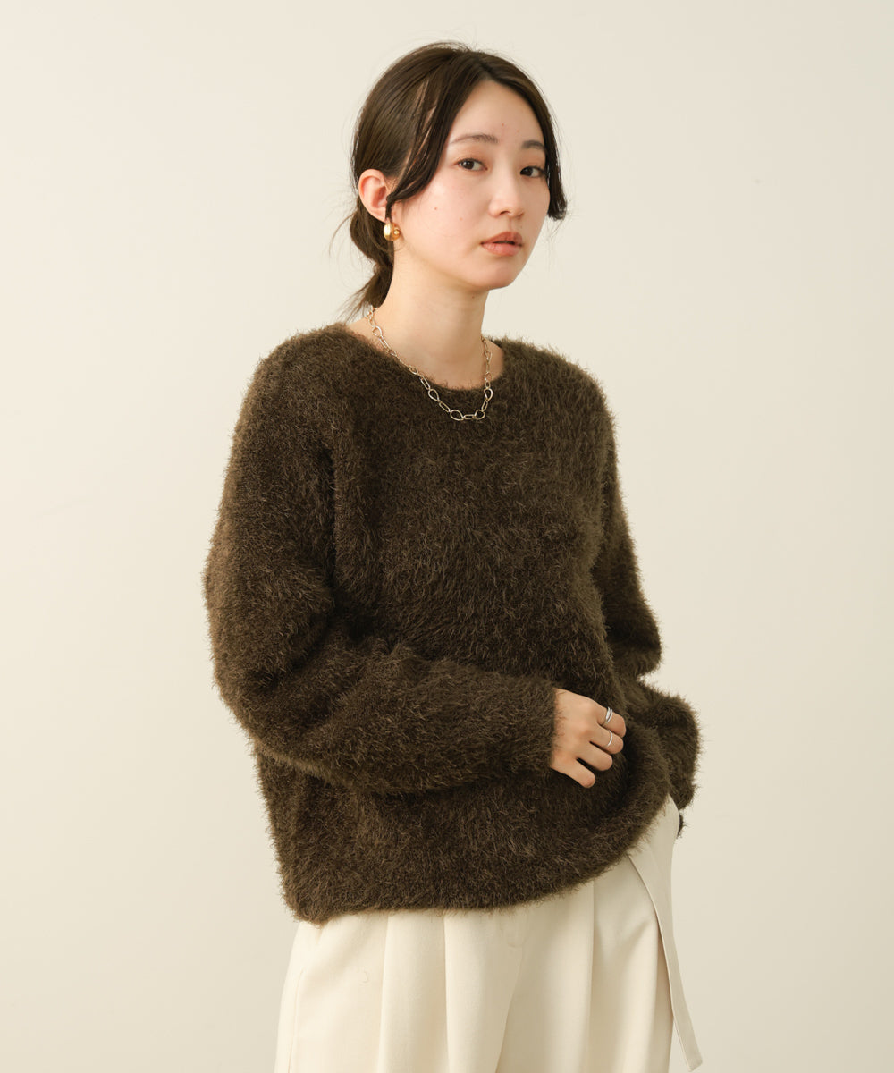ダブルフェイスシャギープルオーバー［11/10発送予定］