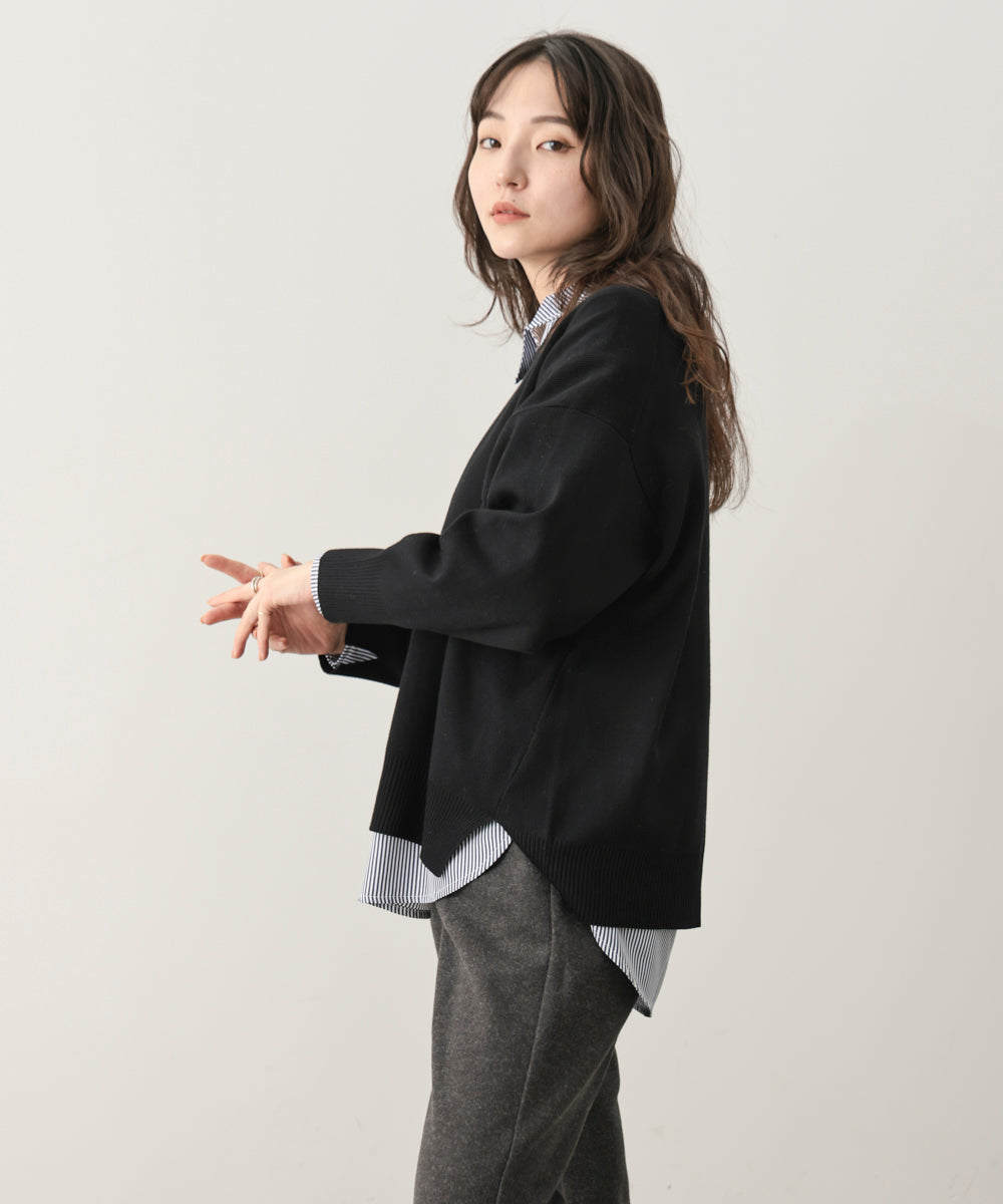 ゆるニットセットレイヤードプルオーバー［10/22発送予定］