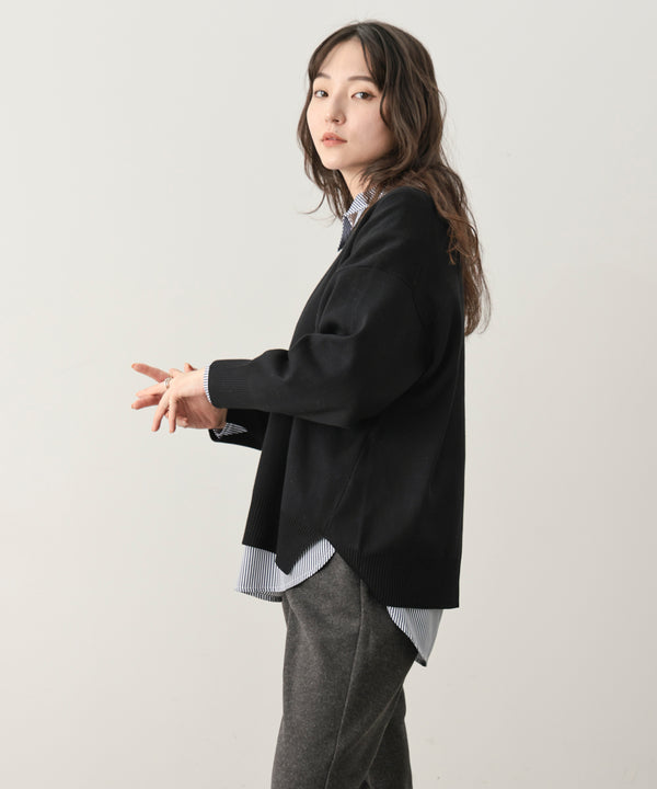 ゆるニットセットレイヤードプルオーバー［10/22発送予定］