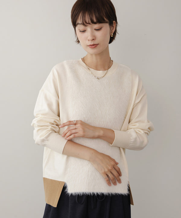 ラメフェザー切替プルオーバー［11/10発送予定］