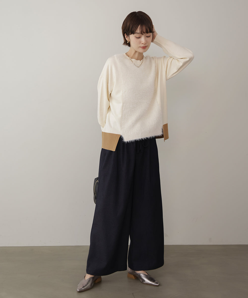 ラメフェザー切替プルオーバー［11/10発送予定］