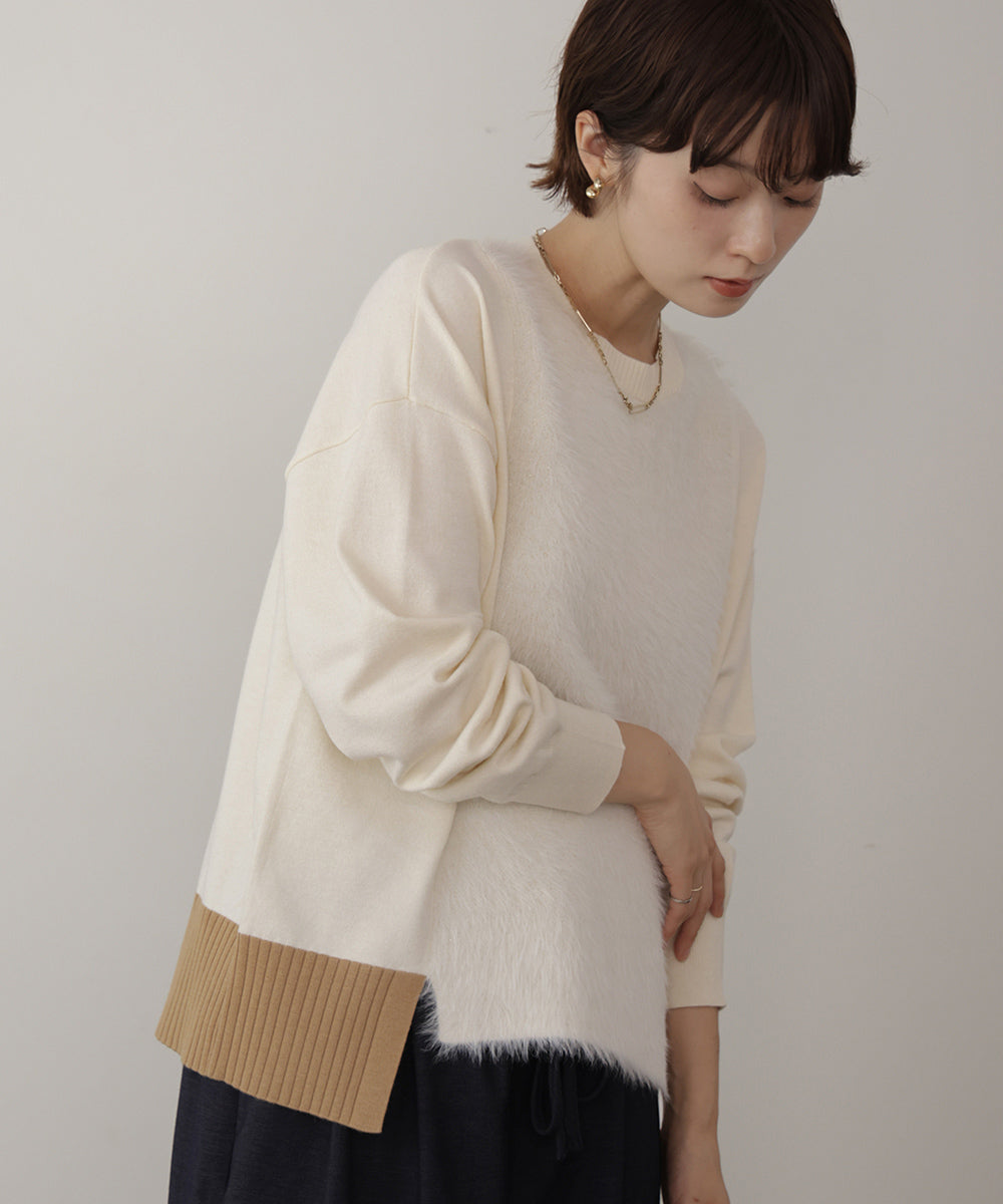 ラメフェザー切替プルオーバー［11/10発送予定］