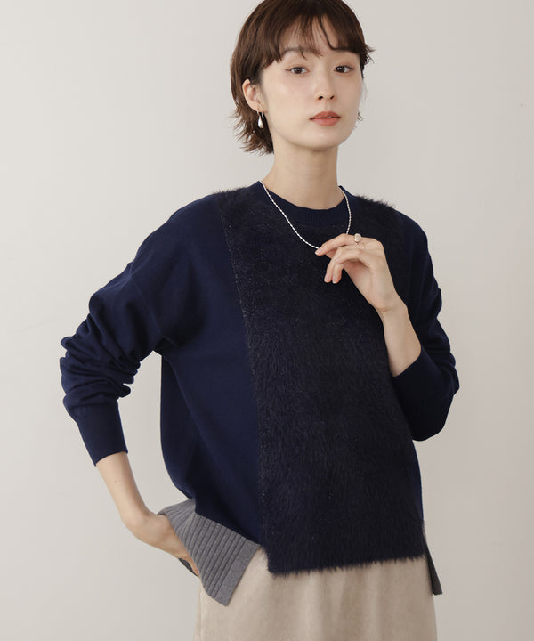 ラメフェザー切替プルオーバー［11/10発送予定］