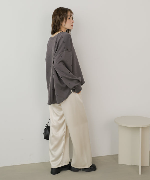 パウンドストレッチドットトップス
