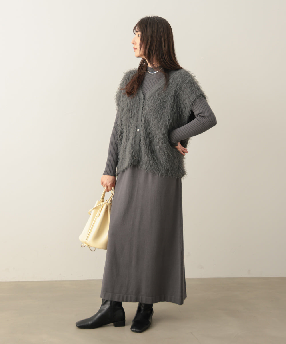 Vネックベストニットセットワンピース［10/21発送予定］