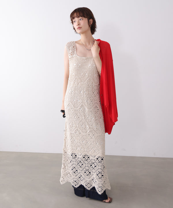 ロムバスクロシェロングワンピース