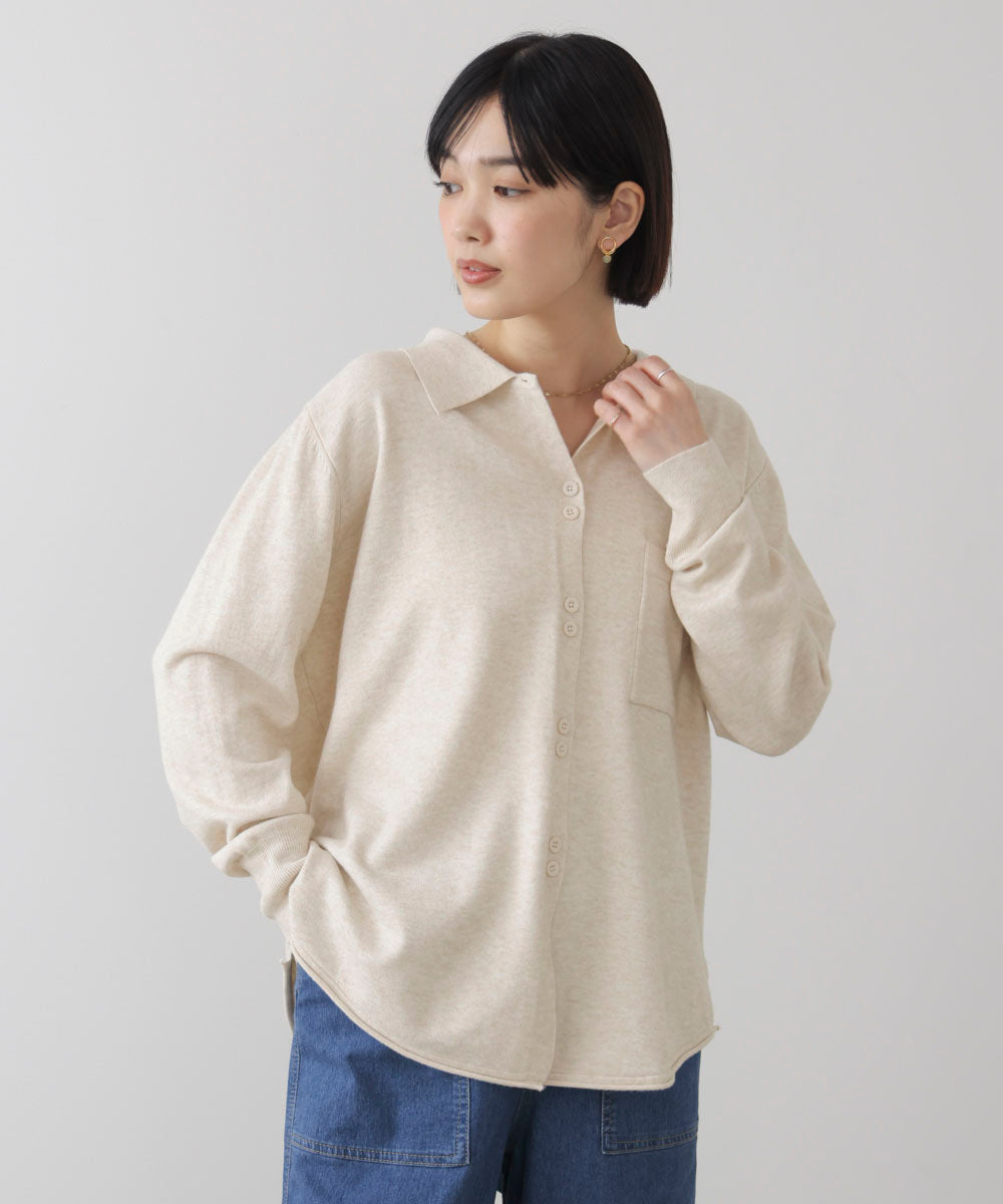 ニットポロカーディガン